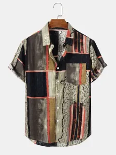 Printed Shirts Ethnic Chiffon Brush