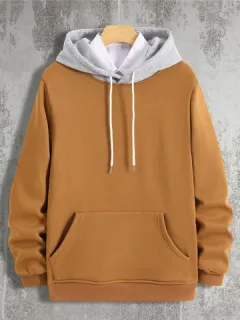 Contrast Kangaroo Pocket Hoodies