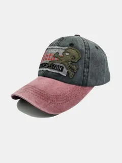 Baseball Cap Retro Sun Hat Cartoon Embroidery Hats for Outdoor