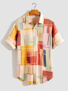 Colorful Line Geometric Shirts