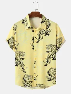 Comfortable shirts with tiger print