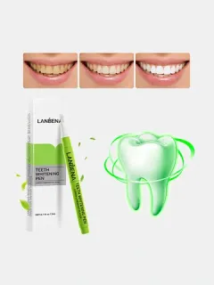 Blanqueamiento dental con menta Pluma
