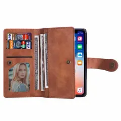 Teléfono multifunción sólido para mujer Caso para ranura para tarjeta Iphone 4