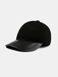 Men and Women Single Skin Thin Section Sheepskin Baseball Cap Youth Leather Hat