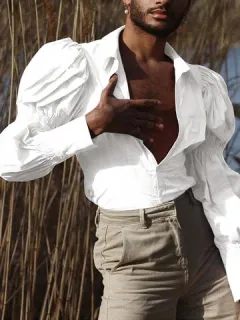 Gathered Puff Sleeve Shirt