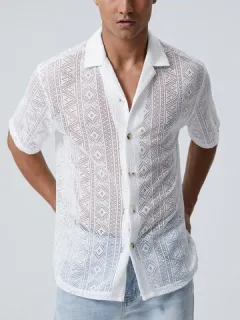 Crochet Hollow Out Shirts