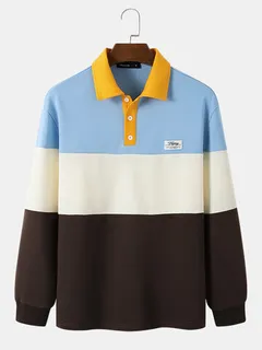 Golf Shirts with Color Block Application