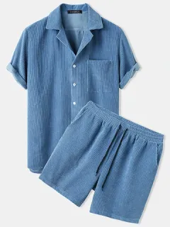 Solid Pocket Two Piece Suit