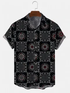 Square Shirts with Ethnic Print