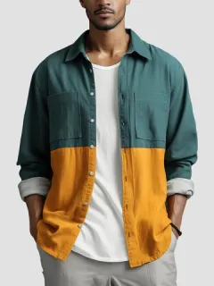Shirts with two pockets and two tones