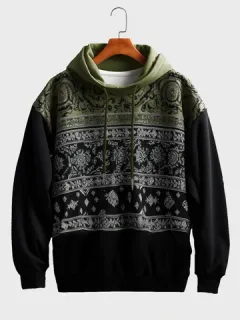 Sweatshirts Ethnic Contrast Pattern