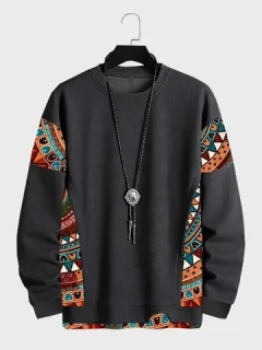 Geo Patchwork Ethnic Sweatshirts