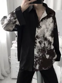Punk Gothic Patchwork Long Sleeve Shirts