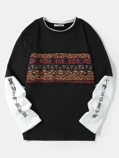 T-shirts with ethnic character print