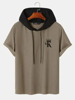 Knitted T-shirts embroidered with Gothic letters