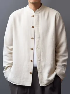 Chinese style high collar shirts