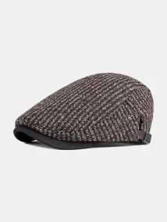 Men Autumn Winter British Retro Beret Casual Flat Cap