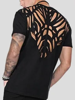 Men's Back Cutout Short Sleeve T-Shirt
