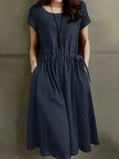 Cordón de bolsillo sólido de ocio Vestido