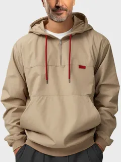 Solid Half-Zip Hoodies