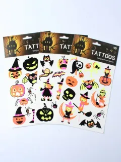 Decorador De Halloween De La Etiqueta Engomada De La Fluorescencia Noctilucente Tatuaje