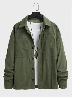 Corduroy shirts with two pockets