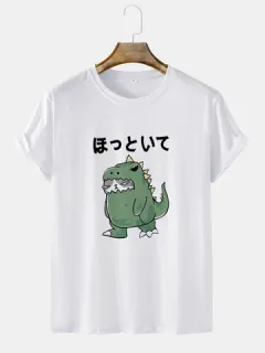 T-shirts with Japanese cartoon animal print
