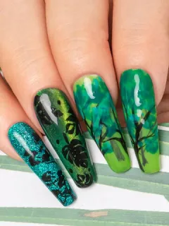 Verde bosque Uña Polaco Gel