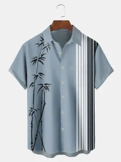 Bamboo Stripe Print Shirts