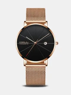 Unisex Minimalista Ultradelgado Fecha Watch