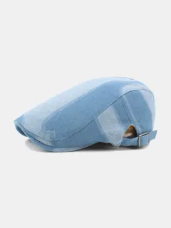 Men's Cotton Washed Denim Berets Caps
