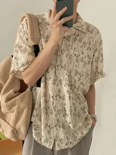 Short Sleeve Loose Printed Shirt