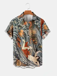 Shirts with Chinese myth print