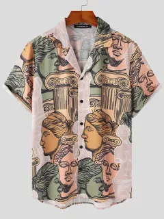 Figure Statue Print Shirt