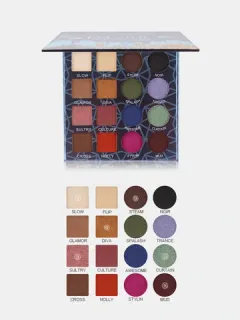 Paleta de sombras de ojos mate brillante