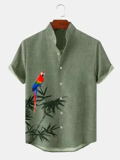 Parrot Bamboo Print Shirts