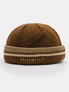 Unisex Cap with Skull Jacquard Stripe Embroidery