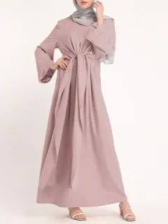 Maxi Anudado Color Liso Vestido