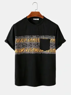 Tribal Geometric Patchwork T-shirts