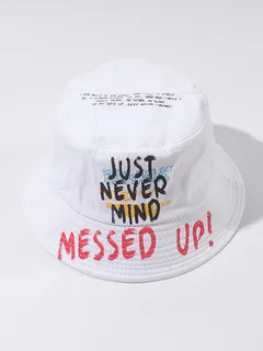 Unisex Letter Print Bucket Hat