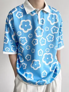 Flower Print Short Sleeve Shirt