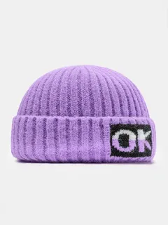 Unisex Skull Solid Letter Jacquard Cap