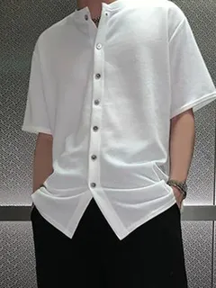 Striped Button Down Short Sleeve Shirts