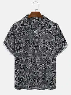 Bow Overlay Print Shirts