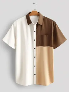Color Block Patchwork Shirts