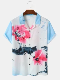 Calico Print Ink Painting Shirts