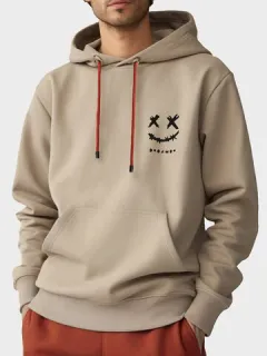 Smiley Face Print Hoodies
