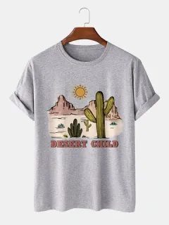 Desert Cartoon Cactus T-shirts