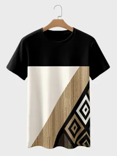 Geo Colorblock Patchwork T-shirts