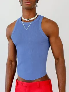 Slim Striped Men's Vest